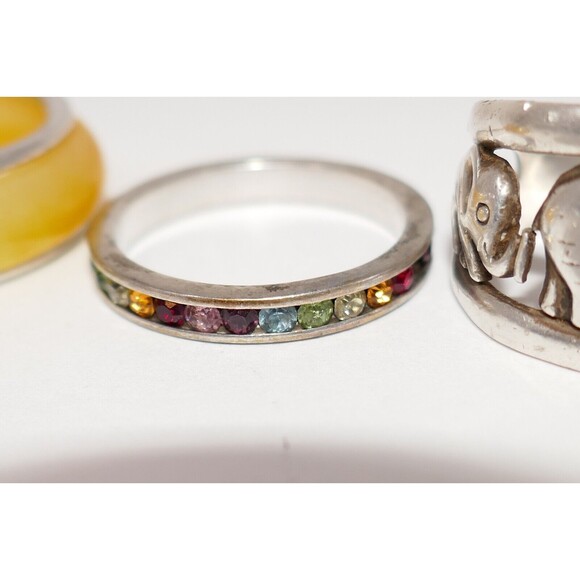 925 Sterling Silver Ring Lot Size 6-8.5 - Picture 7 of 12